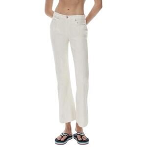 SUNDAY BEST Women's Dustin Low-Flare Jeans Size 10 In Unbleached